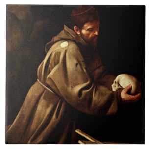 Carreau Saint François dans la prière (chrétienne) (Carava
