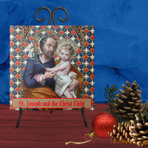 Carreau Saint Joseph et l'enfant du Christ (DPT 002)