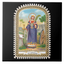Sainte Catherine d'Alexandrie en robe égyptienne