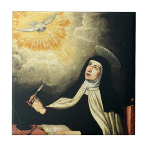 Carreau Sainte Thérèse d'Avila Mystique du Feu Art
