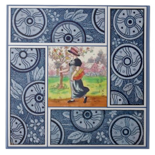 Carreau Saisons Carrelage : Printemps par Kate Greenaway R