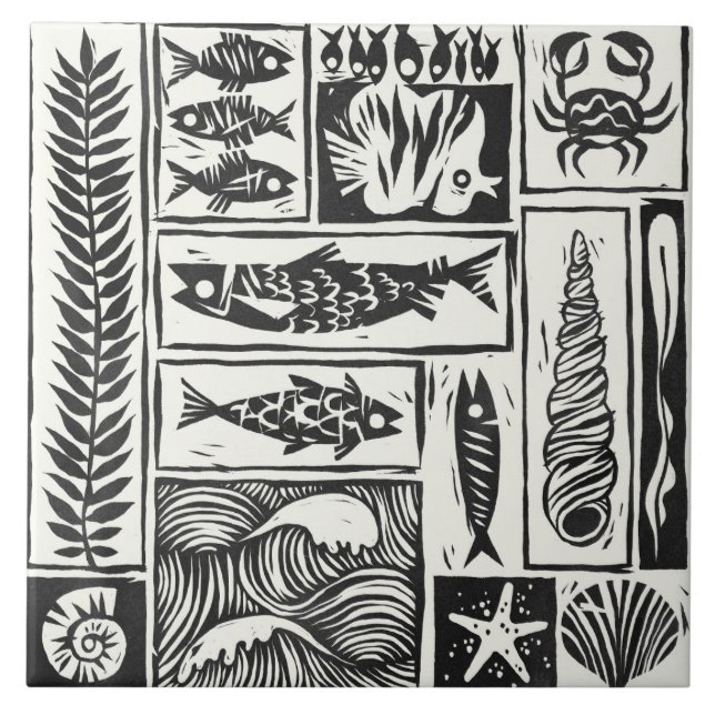 Carreau Salle De Bains Décorée Maritime Carrelage (Devant)