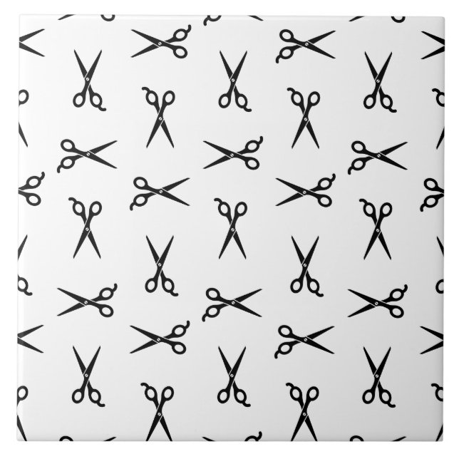 Carreau Salon ciseaux Barbershop COULEUR ARRIÈRE - PLAN PE (Devant)