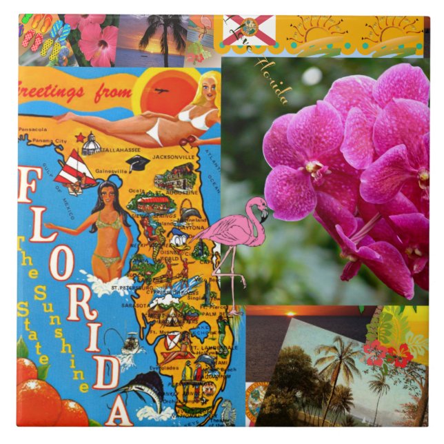 Carreau Salutations de Floride (Devant)