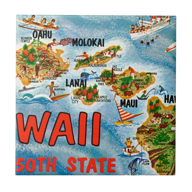 Carreau Salutations d'Hawaii (Devant)