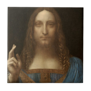 Carreau Salvator Mundi de Léonard de Vinci (Jésus-Christ)