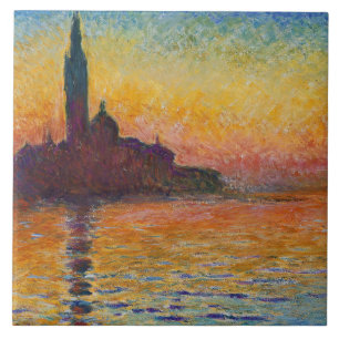 Carreau San Giorgio Maggiore à Dusk (par Claude Monet)