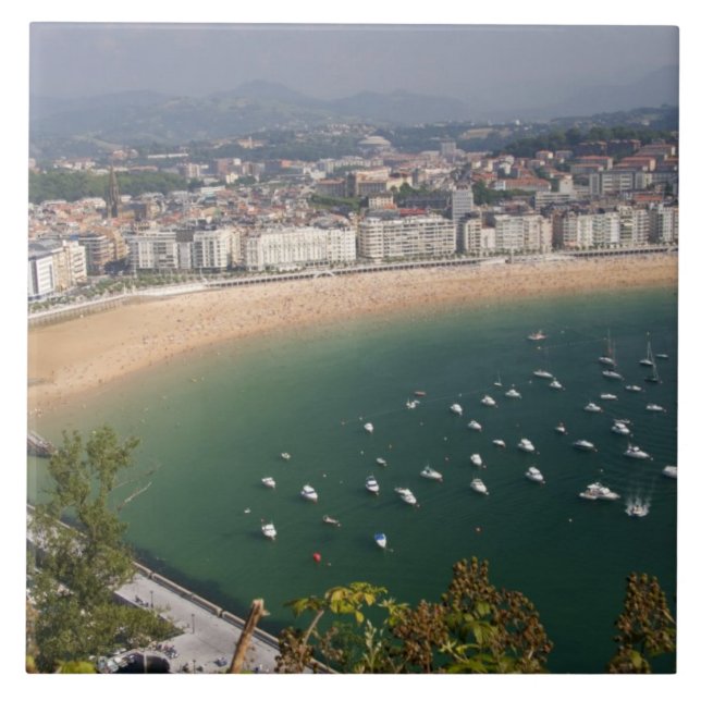 Carreau San Sebastian, Espagne. La ville basque de San (Devant)