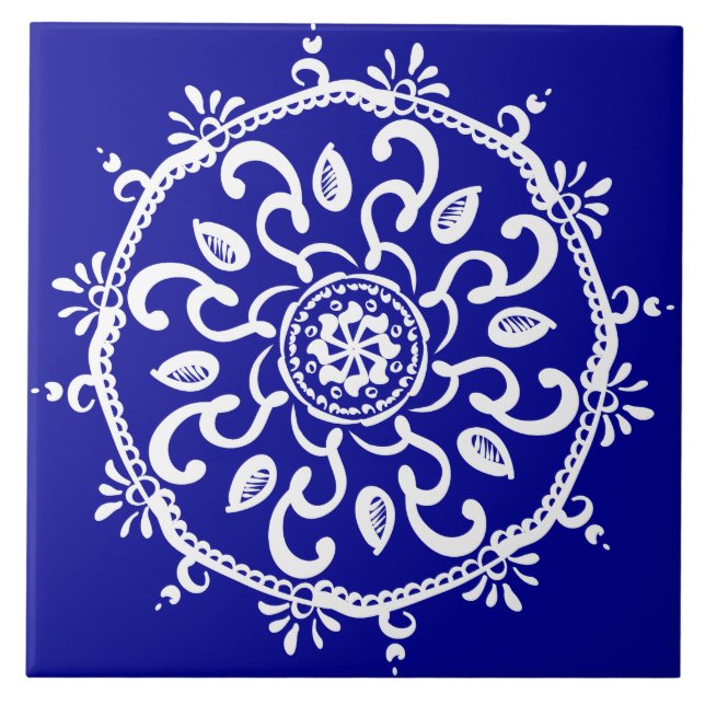 Carreau Sapphire Mandala (Devant)