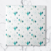 Sarcelle, Éclatement d'étoiles aqua Motif Moderne