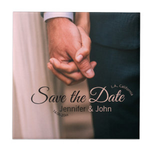 Carreau Sauvegarder la date ajouter le nom du couple lieu
