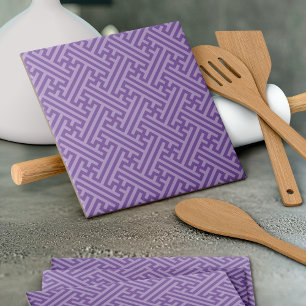 Carreau Sayagata motif, japonais, violet et rose