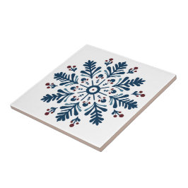 Carreau scandinave bleu art folk