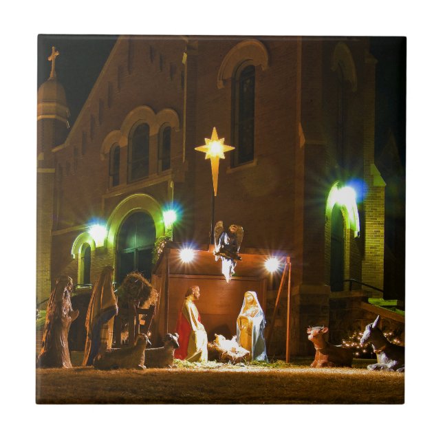 Carreau Scène extérieure de nativité (Devant)
