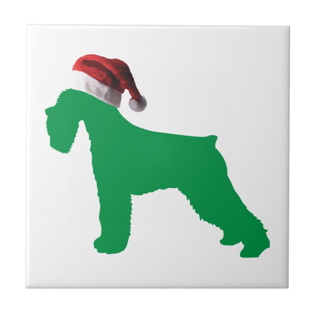 Carreau Schnauzer de Noël (Devant)