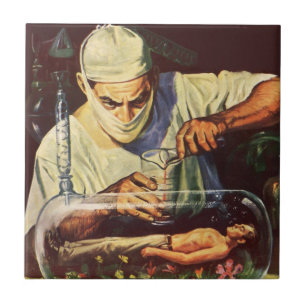 Carreau Science-Fiction vintage, Laboratoire Mad Scientist