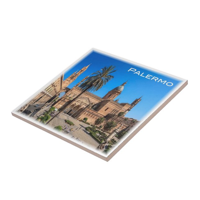 Carreau SCL030 PALERMO, Panorama, Sicile, Italie (Côté)