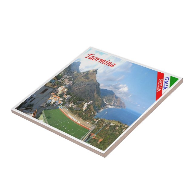 Carreau SCL064 TAORMINA, Sicile, Italie, (Côté)