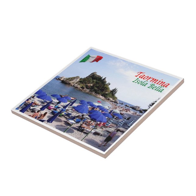 Carreau SCL067 TAORMINA, Isola Bella, Sicile, (Côté)