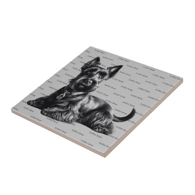 Carreau Scottish Terrier à (Côté)