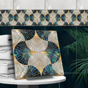 Carreau Seashell Art Deco - Abalone Shell et Pearl