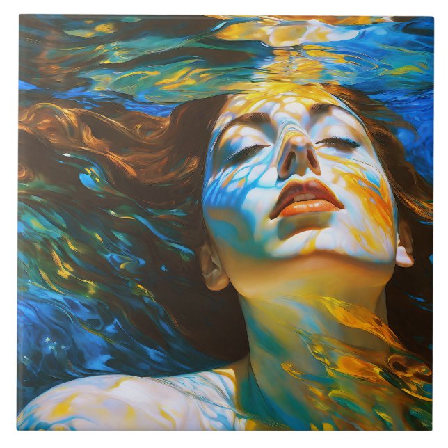 Carreau "Selene" - Femmes dans l'eau (Devant)