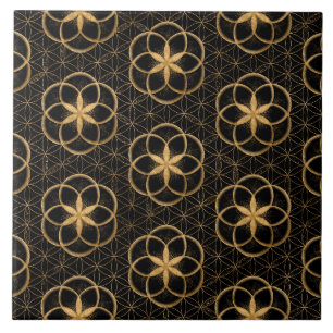 Carreau Semences de vie en Fleur de vie Motif