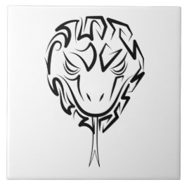 Carreau Serpent tribal noir et blanc