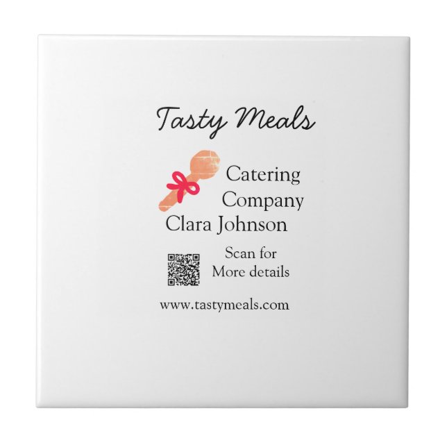 Carreau Services de restauration ajouter nom QR code site  (Devant)