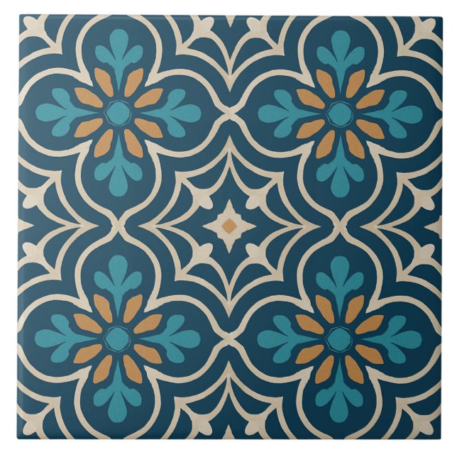 Carreau Seville Bloom – Moorish Floral Tile Pattern (Devant)