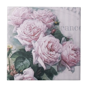 Carreau shabby chic, découpage, victorien, français chic, 