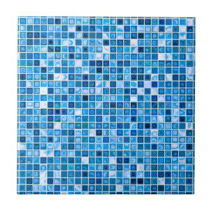 Carreau Shades of Blue 'Watery' Mosaic Tiles Pattern