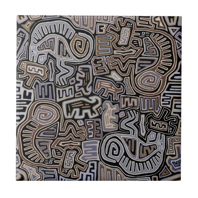 Carreau Shaman Peyote Serpent Ritual Spirits (Devant)