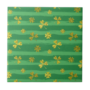 Carreau shamrock d'or st patrick