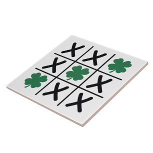 Carreau Shamrock irlandais Tic Tac Toe
