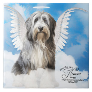 Carreau Sheepdog Angel Dog Personnalisé Pet Memorial