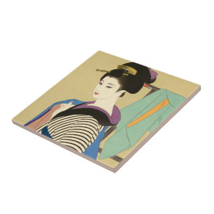 Carreau Shimura Tatsumi deux sujets des femmes japonaises