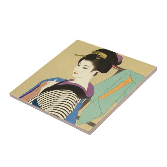 Carreau Shimura Tatsumi deux sujets des femmes japonaises (Côté)