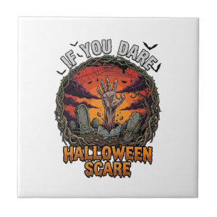Carreau Si Vous Osez Halloween Épouvante Main De Zombie To