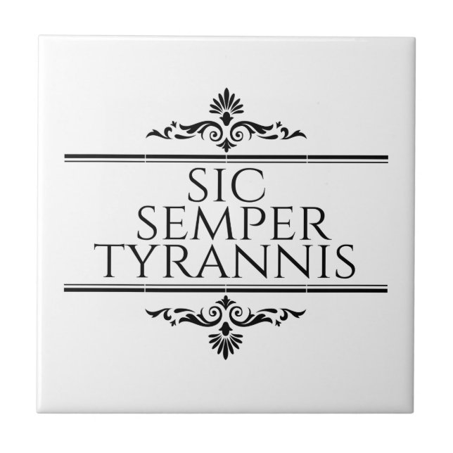 Carreau Sic Semper Tyrannis (Devant)