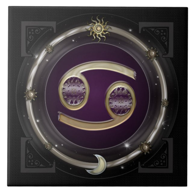 Carreau Signe de zodiaque de Cancer (Devant)