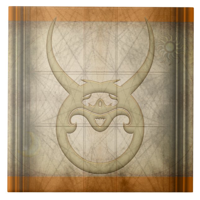 Carreau Signe de zodiaque de Taureau (Devant)