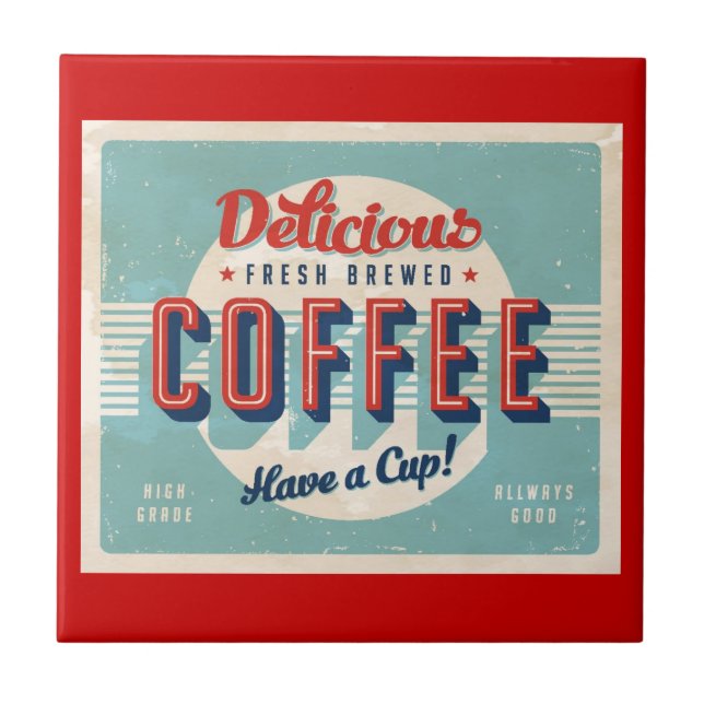 Carreau Signe vintage - café préparé frais (Devant)