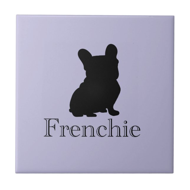 Carreau silhouette de Frenchie (Devant)