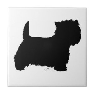 Carreau Silhouette de Standing Westie