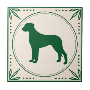 Carreau Silhouette de Verde de pays de Rhodesian Ridgeback