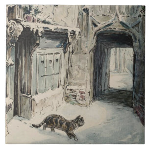 Carreau Simpkin le chat sort (par Beatrix Potter)