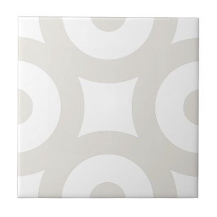 Carreau Simple Moderne Design Design Gris Cercles Beige Bl