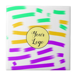 Carreau simple personnalisé jaune bleu aquarelle ajouter l