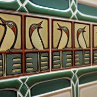 Sing Birds Symétrique Art Déco Nouveau Décor Mur